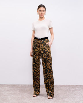 Tom Ford Белая футболка с металлическим логотипом TSJ567JEX139