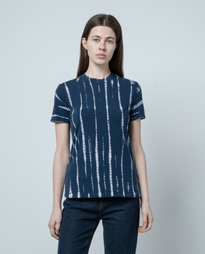 PROENZA SCHOULER Синя футболка Finiey з принтом WL2424226JCT144STR
