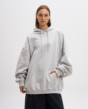 Vetements Серые худи с кристаллами с логотипом UA65HD250M