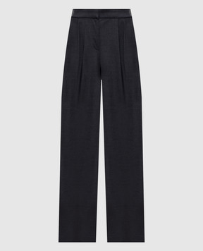 Brunello Cucinelli Серые брюки из шерсти с цепочкой мониль MG912P8736