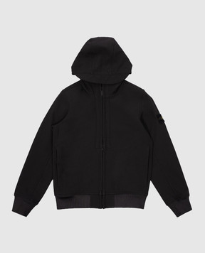 Stone Island Детская черная куртка со съемным патчем логотипа 8116Q01221012