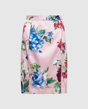 Blumarine Розовая юбка в узоре 7817