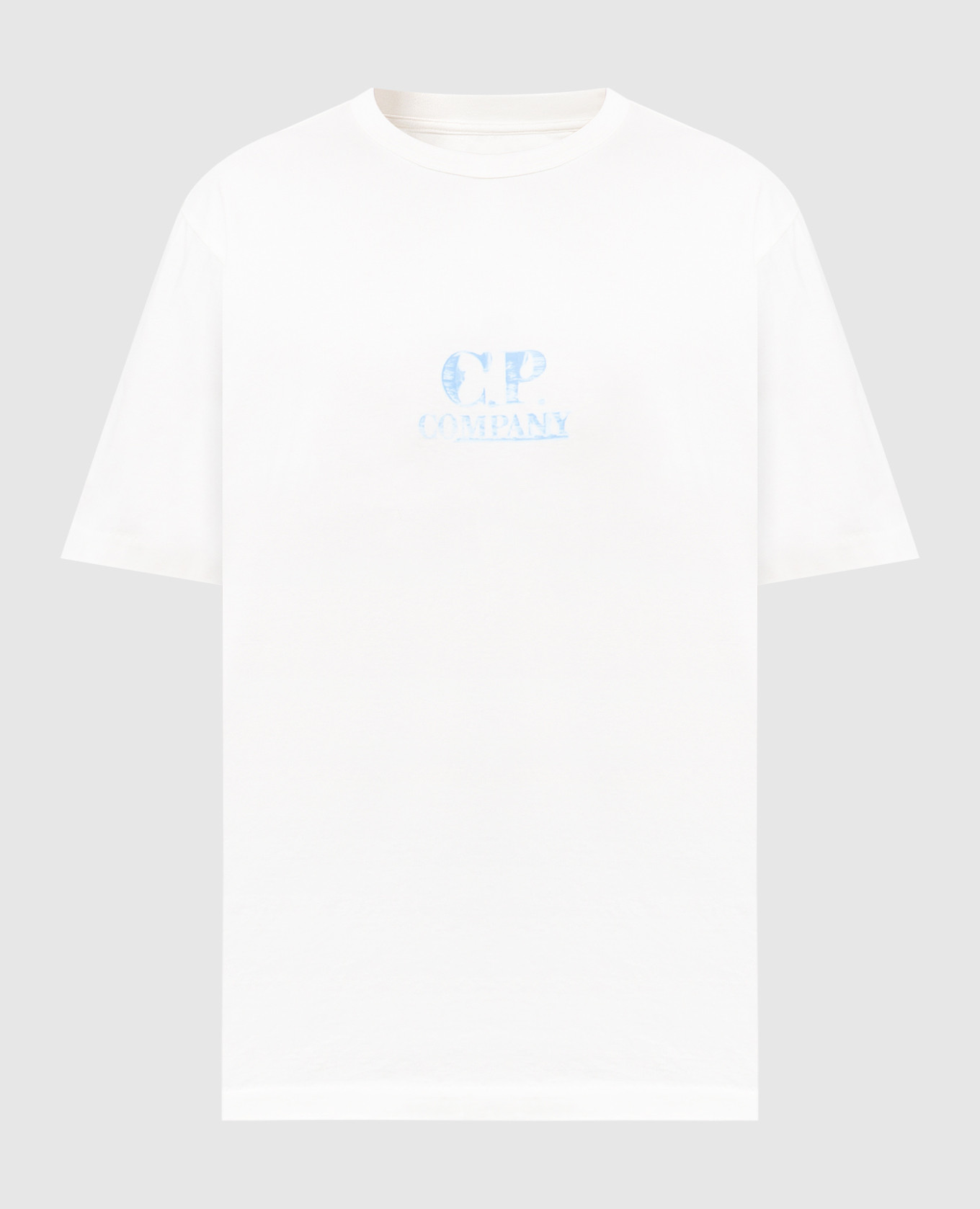 

Белая футболка с контрастным принтом логотипа, Белый, Футболки