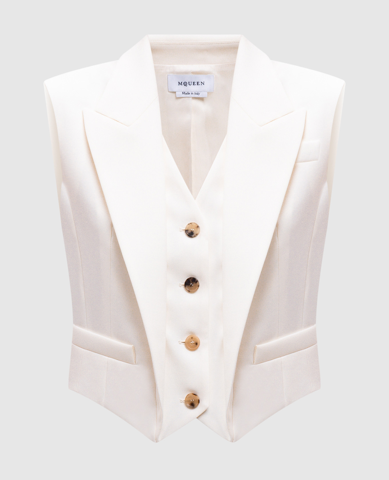 Бежевый жилет из шерсти