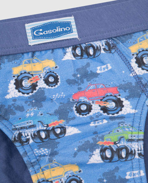 RiminiVeste Дитячі сині труси-сліпи Gasolino з принтом U3713