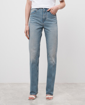 Victoria Beckham Блакитні джинси Julia з ефектом потертості 1125DJE005216I