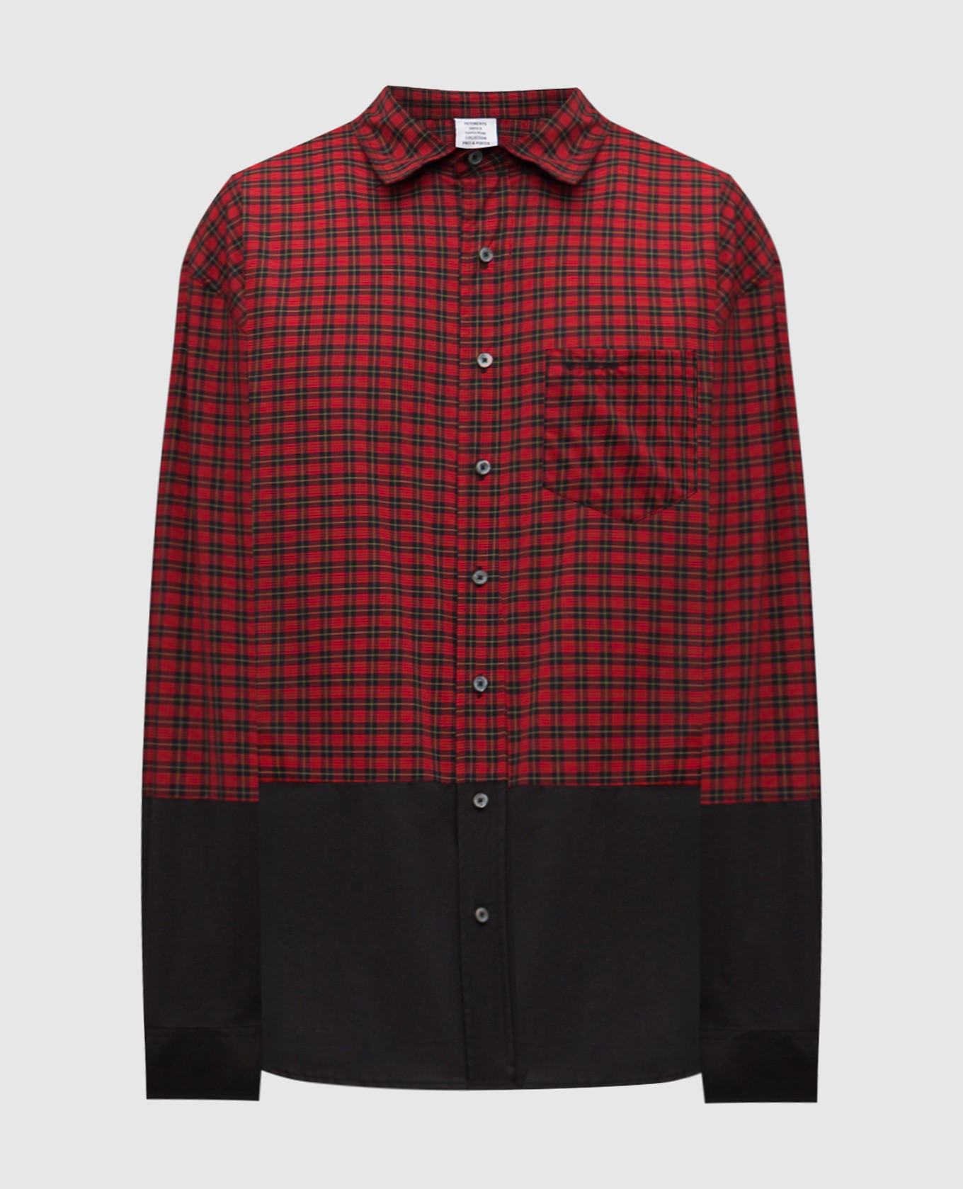 

Красная рубашка в клетку с логотипом, Красный, Рубашки