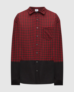 Vetements Червона сорочка в клітинку з логотипом UH76SH630RB