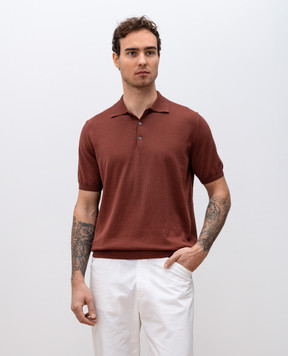 Canali Коричневое поло MK00145C0127