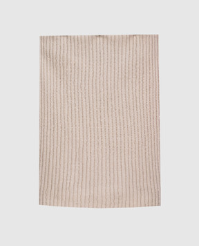 Brunello Cucinelli Бежевая юбка мини из кашемира M12123000Py