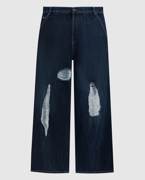 Off-White Синие джинсы с прорехами OMYA18CW24DEN006