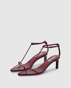Jil Sander Бордові шкіряні босоніжки J16WL0030P8389