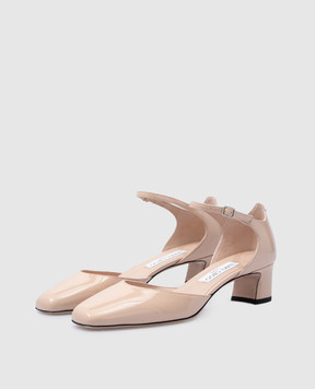 Jimmy Choo Бежевые кожаные лакированные туфли Pixie PIXIEBH45PZB