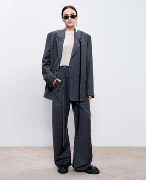 Ann Demeulemeester Сірий жакет Sanna Comfort Tailored з вовни 2402WJA16FA515