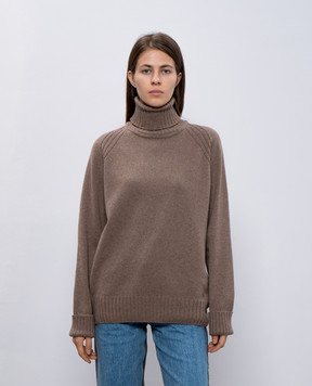 John Smedley Коричневый свитер Fairlie из шерсти и кашемира FAIRLIE