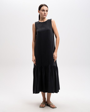 Asceno Чорна сукня Rhea із шовку D043F01C01