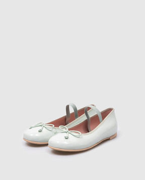 Pretty Ballerinas Дитячі шкіряні лаковані блакитні балетки Hannah 48404