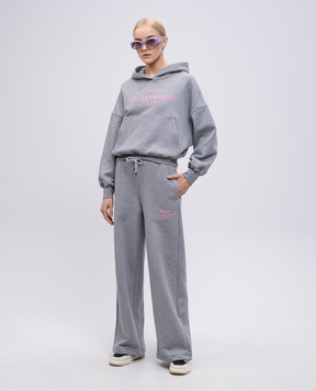 AMIRI Серые спортивные брюки с фактурной надписью AWJYSP1026