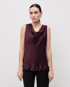 Twinset Бордовий топ з логотипом 252TP2363