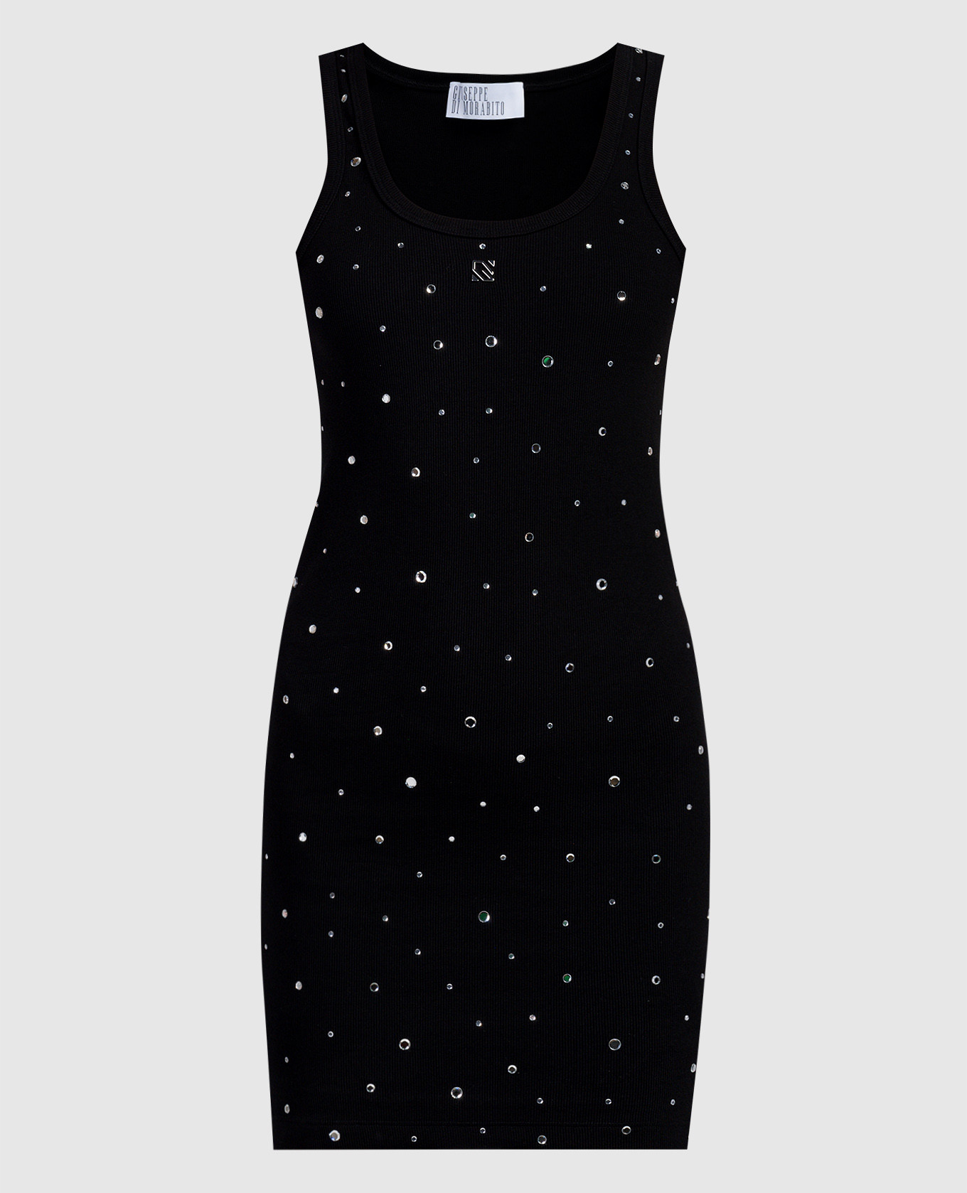 Black dress with a scar with crystals