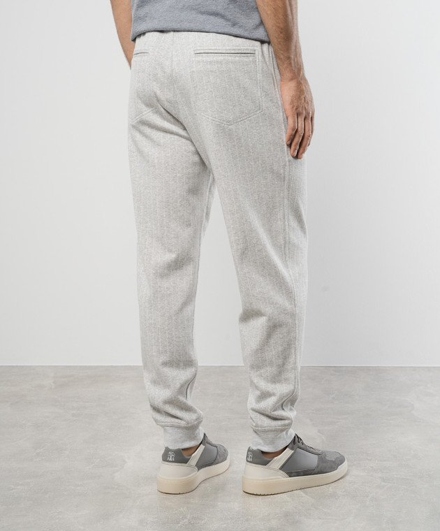 Brunello Cucinelli Сірі джогери в смужку MM8333233G зображення 4