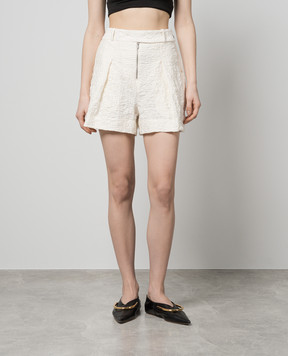 Jil Sander Бежеві шорти з ефектом жатки J02MU0108J20138