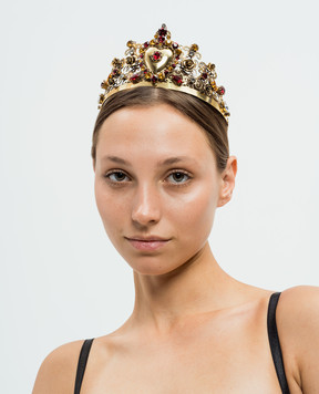 CelesteG Золотая диадема Cuore с кристаллами CORONACUORE