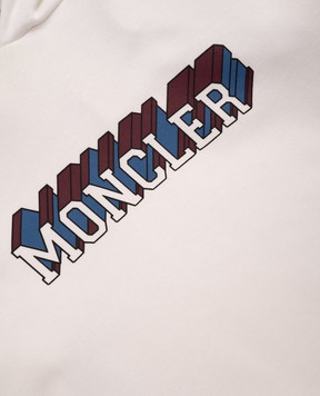 Moncler ENFANT Дитяче біле худі з принтом логотипа K29548G00012899PS1214