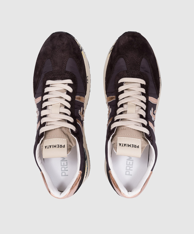 Premiata Коричневые комбинированные кроссовки CONNY CONNY изображение 4
