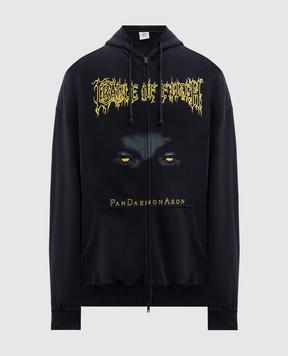 Vetements Чорна спортивна куртка з принтом UCF76ZU550Bm
