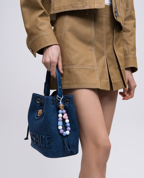 Versace Блакитний брелок для сумки La Medusa Charm 10187771A13797