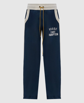 Rhude Синие спортивные штаны East Hampton с вышивкой логотипа RHSS24PA23167277