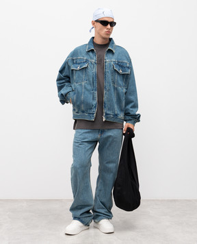 Vetements Синя джинсова куртка з ефектом потертості UH76DJ250VB