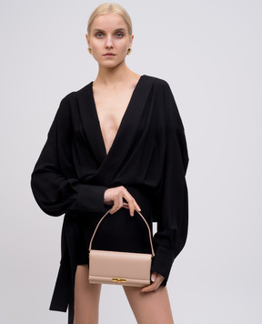 Dolce&Gabbana Бежевый кожаный клатч Marlene BB7756A3G19