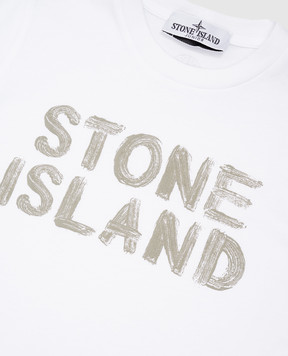 Stone Island Детская футболка с принтом логотипа K1S162100010S012568