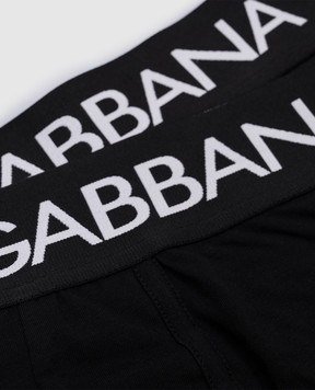 Dolce&Gabbana Набор черных трусов-боксеров с логотипом. M9D70JONN97