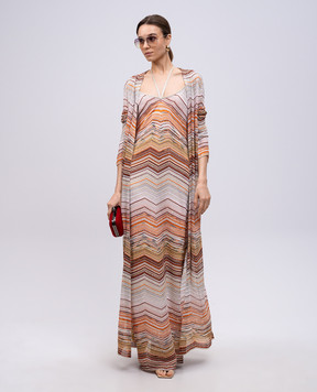 Missoni Бежевое платье макси с люрексом DS25SG22BK045D