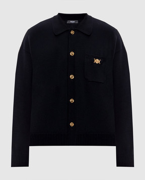 Versace Чорний кардиган Medusa Biggie з кашеміром 10202391A12912