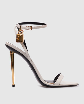 Tom Ford Бежевые босоножки с брендовым замком W2272LKD002G