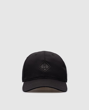 Herno Чорна кепка з логотипом BER00020U13218