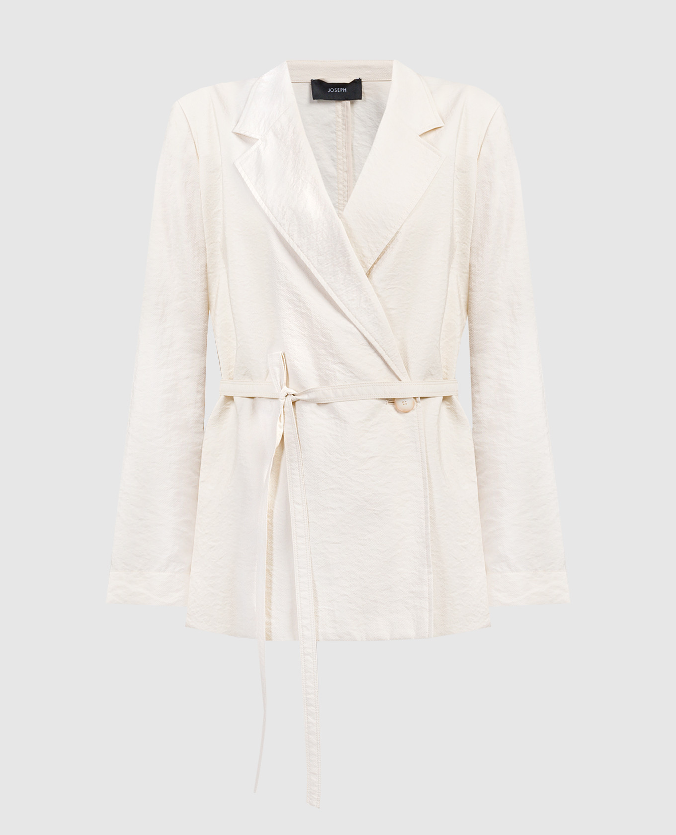 Mayet beige double-breasted jacket with silk