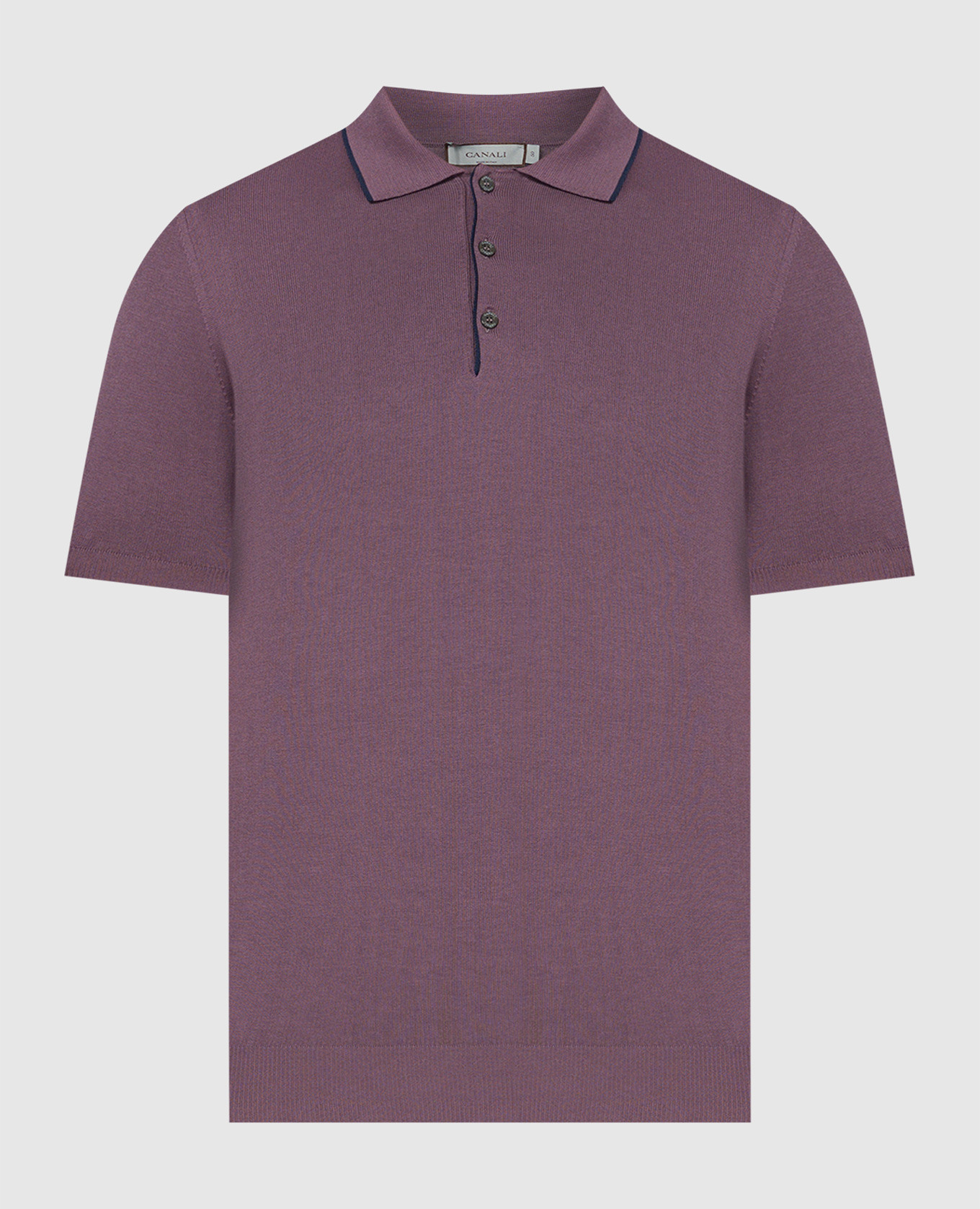 Purple polo shirt with edging