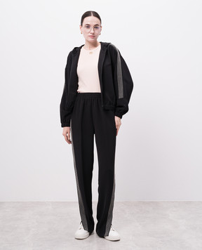 Twinset Чорні спортивні штани з лампасами 251TE2164