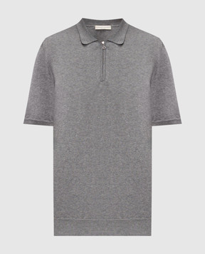 Cashmere&Whiskey Серое меланжевое поло MB004Z