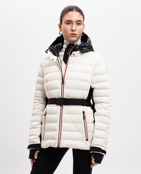 Moncler Grenoble Белая горнолыжная пуховая куртка Bruche J20981A000355399D