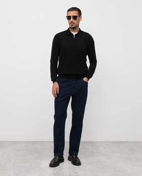 Bertolo Cashmere Синие джинсы с логотип патч 000314002448