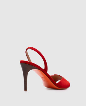 Santoni Красные босоножки замшевые WHET71686HA3TMGD