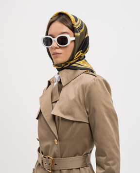 Versace Зелена хустка із шовку La Coupe des Dieux 10016001A11522