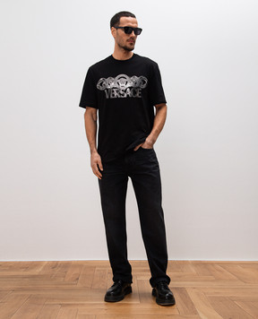 Versace Черная футболка Medusa On Chain 10133021A13405