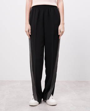 Twinset Чорні спортивні штани з лампасами 251TE2164
